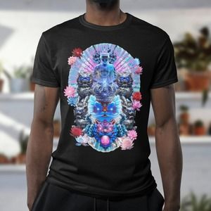 Lion Dance Asian\Chinese Theme Tshirt Manifest Love and Peace